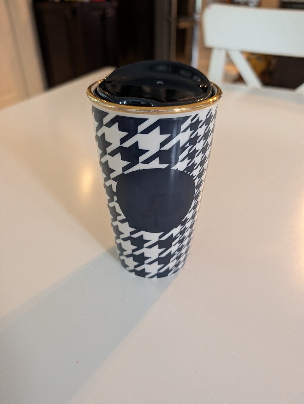 Starbucks Houndstooth Ceramic Travel Mug
